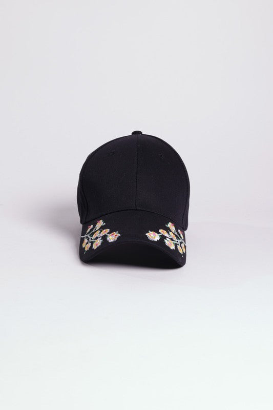 FLOWER EMBROIDERY CAP