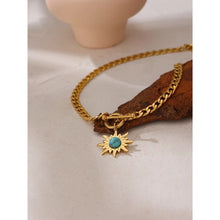 Load image into Gallery viewer, Boho Tarnish free gold plated sun  necklace
