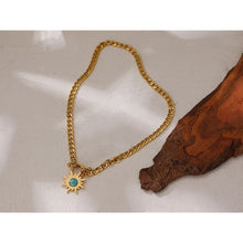 Load image into Gallery viewer, Boho Tarnish free gold plated sun  necklace
