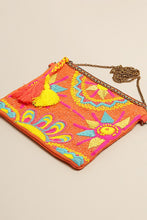 Load image into Gallery viewer, Colorful Embroidered with Beads Clutch with Chain
