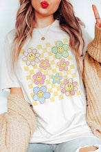 Load image into Gallery viewer, HAPPY DAISY BOHO CHECKER GRAPHIC TEE
