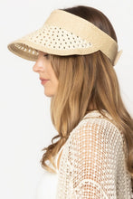 Load image into Gallery viewer, Boho Solid Straw Visor Hat
